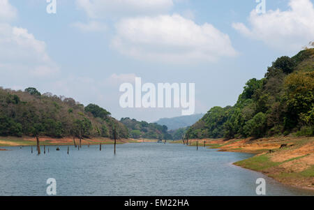 See an der Periyar Reserve in Thekkady, Kerala Indien Stockfoto