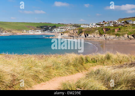 Blick Richtung Challaborough Bucht von Burgh Island, South Hams Devon England UK Europa Stockfoto