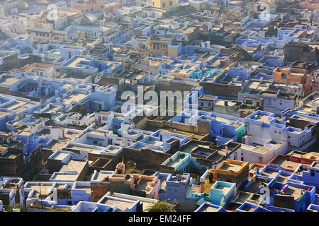 Dächer der Altstadt, Bundi, Rajasthan, Indien Stockfoto