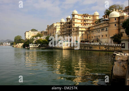 City Palace Komplex, Udaipur, Rajasthan, Indien Stockfoto