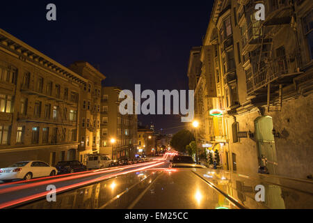 Die Straßen von San Francisco Stadt leichte Wanderwege Stockfoto