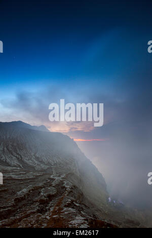 Kawah Ijen Vulkan, Banyuwangi, Java, Indonesien Stockfoto