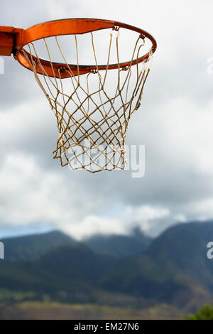 Ein Basketballkorb. Stockfoto