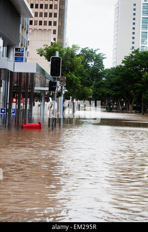 Überschwemmungen im Stadtgebiet; Brisbane Queensland Australien Stockfoto