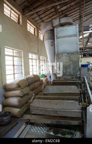 Im Inneren der Kanan Devan Hills Plantagen Tee Firmenmuseum in Munnar, Kerala Indien Stockfoto