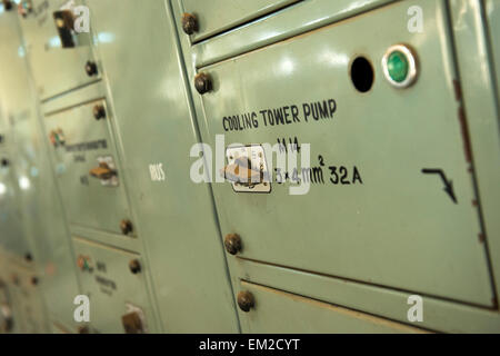 Im Inneren der Kanan Devan Hills Plantagen Tee Firmenmuseum in Munnar, Kerala Indien Stockfoto