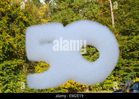 50. Jahrestag des deutschen regionalen Fernsehsenders Bayerischer Rundfunk im Studio 9 in den Studios der Bavaria Filmstadt Featuring: Atmosphäre wo: München, Deutschland: 11. Oktober 2014 Stockfoto