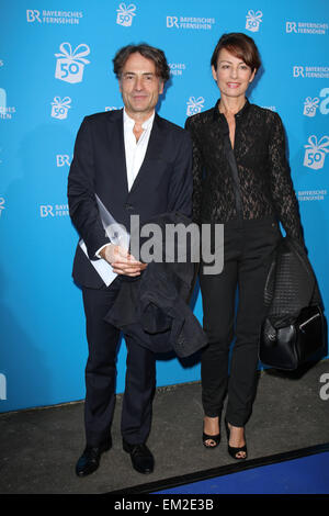 50. Jahrestag des deutschen regionalen Fernsehsenders Bayerischer Rundfunk im Studio 9 in den Studios der Bavaria Filmstadt Featuring: Giovanni di Lorenzo, Sabrina Staubitz Where: München, Deutschland: 11. Oktober 2014 Stockfoto