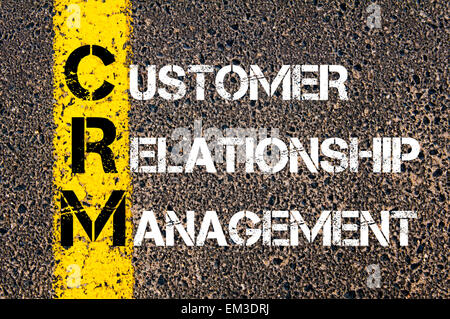 Das Akronym CRM - Customer Relationship Management. Stockfoto