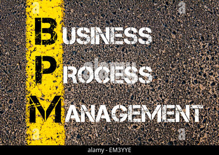 Das Akronym BPM - Business Process Management. Stockfoto