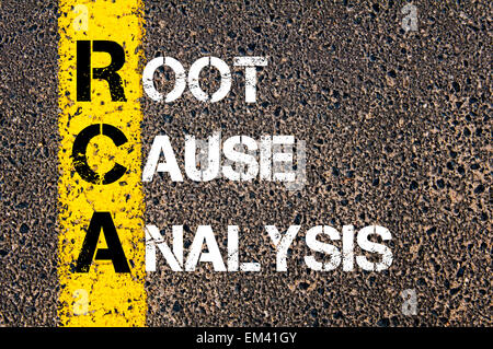 Abkürzung RCA - Root Cause Analysis. Stockfoto