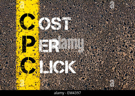 Akronym CPC - Kosten pro Klick. Stockfoto