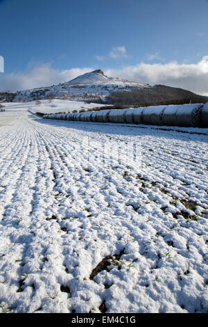 Nähe Topping im Schnee, Newton unter Nähe, North Yorkshire Stockfoto