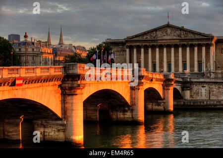 Pont De La Concorde, Paris, Île-de-France, Frankreich, Europa Stockfoto