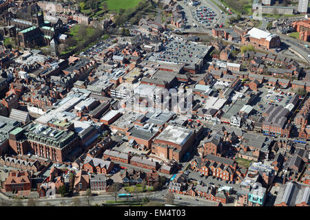 Luftaufnahme des Stadtzentrums von Chester, Cheshire, UK Stockfoto