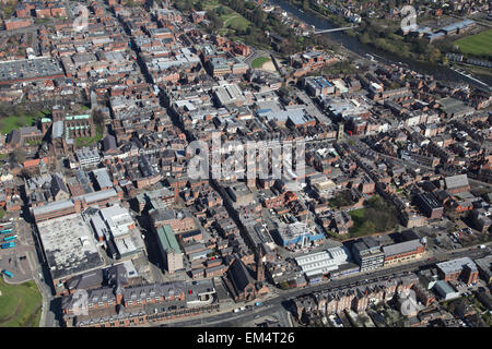 Luftaufnahme des Stadtzentrums von Chester, Cheshire, UK Stockfoto