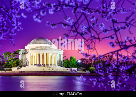 Washington, DC am Jefferson Memorial im Frühjahr. Stockfoto