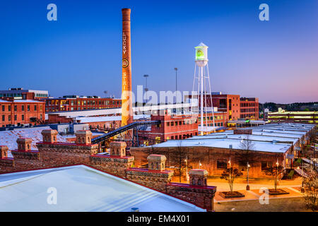 Die American Tobacco Historic District in Durham, North Carolina, USA. Stockfoto