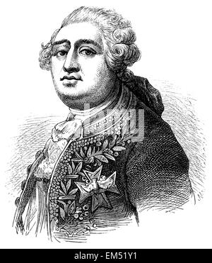 Louis XVI. , König von Frankreich (geboren 22. August 1754, gestorben 21. Januar 1793) Stockfoto