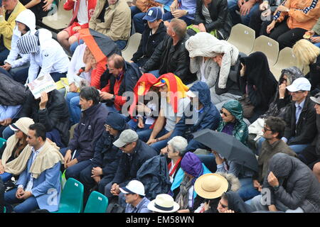 16.04.2015 spielte im Monte-Carlo Country Club, Monaco Monte Carlo, Monaco, Fans auf der ATP Tennis Monte-Carlo Rolex Masters. © Kredit: Jimmy Whhittee/Alamy Live-Nachrichten Stockfoto