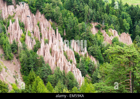 Erdpyramiden in der Nähe von ritten - Bozen, Trentino-Alto Adige, Italien Stockfoto