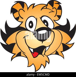 Cartoon-Tiger-Gesicht Stock Vektor