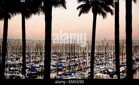 Segelboote im Hafen Stockfoto