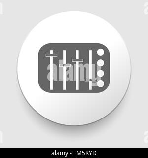 Potentiometer, Schieber, Regler, Equalizer-Vektor Stockfoto