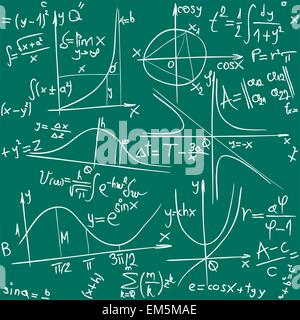 Vektor-Illustration von nahtlosen Mathematik und Geometrie Hintergrund Stock Vektor