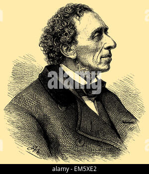 Hans Christian Andersen, (Geb. 2. April 1805, gestorben 4. August 1875) dänischer Autor Stockfoto