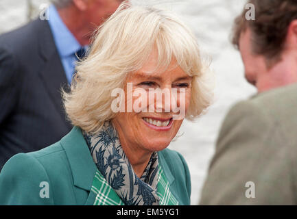 Speyside, UK. 16. April 2015. Herzog und Herzogin von Rothesay öffnen Ballindalloch Single Estate Brennerei in Speyside. Bildnachweis: David Gowans/Alamy Live-Nachrichten Stockfoto