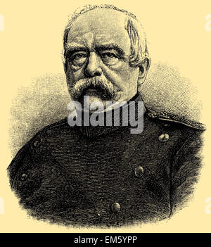 Otto Eduard Leopold von Bismarck (1. April 1815 – 30. Juli 1898), preußisch/deutscher Staatsmann Stockfoto