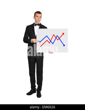 Poster mit Diagramm Stockfoto