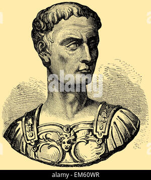 Gaius Julius Caesar (13 Juli 100 v. Chr. – 15. März 44), römischer militärischer und politischer Führer Stockfoto