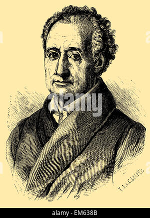 Johann Wolfgang von Goethe (1749 – 1832), deutscher Schriftsteller Stockfoto
