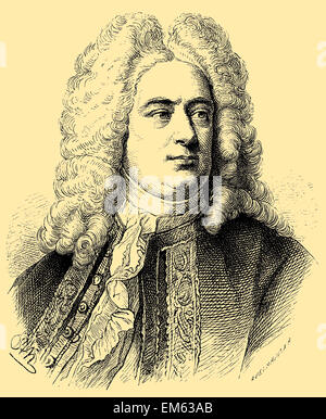 George Frideric Handel (Georg Friedrich Händel (1685 – 1759), deutsch-englische Barock-Komponist Stockfoto