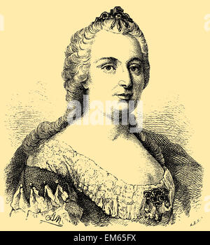 Maria Theresa von Österreich (1717-1780), Herrscherin der habsburgischen Herrschaftsgebiete und das letzte aus dem Haus Habsburg Stockfoto