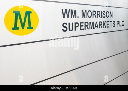 Wm Morrison Supermärkte plc, Trading als Morrisons, ist die vierte größte Kette von Supermärkten im Vereinigten Königreich und ist in Bradford, West Yorkshire mit Sitz Stockfoto