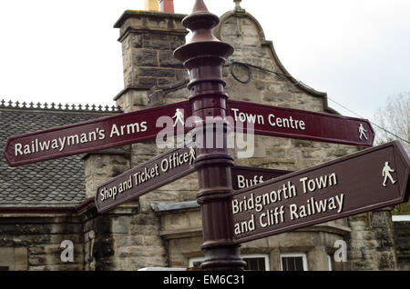 Genommen auf die Severn Valley Railway an Bridgnorth in Shropshire. Stockfoto