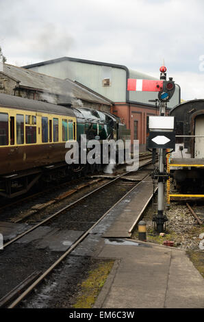 Genommen auf die Severn Valley Railway an Bridgnorth in Shropshire. Stockfoto