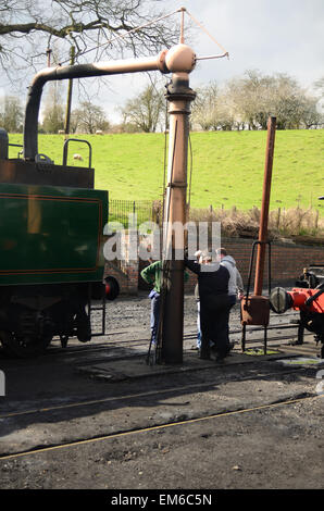 Genommen auf die Severn Valley Railway an Bridgnorth in Shropshire. Stockfoto