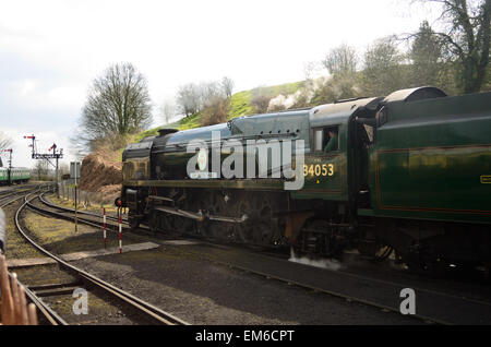 Genommen auf die Severn Valley Railway an Bridgnorth in Shropshire. Stockfoto