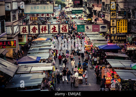 Fa Yuen Street Market in Hong Kong Stockfoto