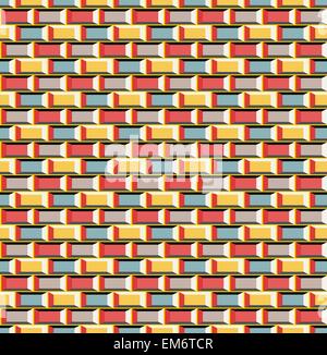 Alte Schule 8bit Ziegel Arcade-Spiel-Stil Hintergrund (nahtlose Vektor) Stock Vektor