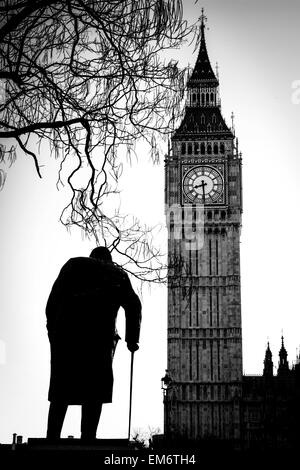 Big Ben ist der Spitzname für die große Glocke der Uhr auch bekannt als Uhrturm und Elizabeth Tower. Stockfoto