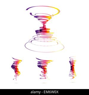 Satz von Vektor-Tornado-icons Stock Vektor