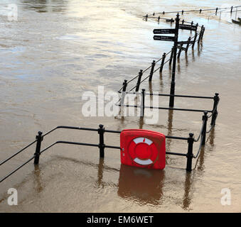 Der Fluss Severn Überschwemmungen bei Bewdley, 2012, Worcestershire, England, Europa Stockfoto