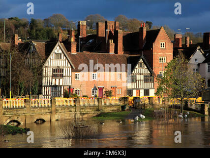 Der Fluss Severn Überschwemmungen bei Bewdley, 2012, Worcestershire, England, Europa Stockfoto