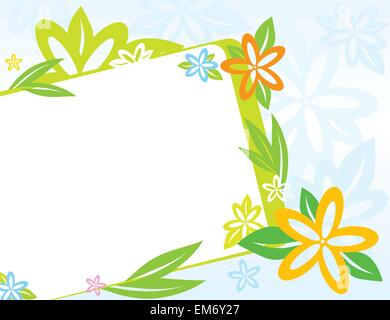 Vektor-Rahmen mit Frühlingsblumen für text Stock Vektor