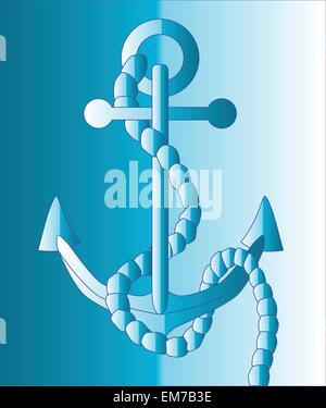 Blauer Anker Stock Vektor